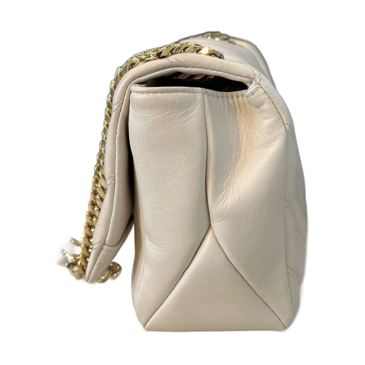 Bvlgari White Serpenti Cabochon Chain Bag