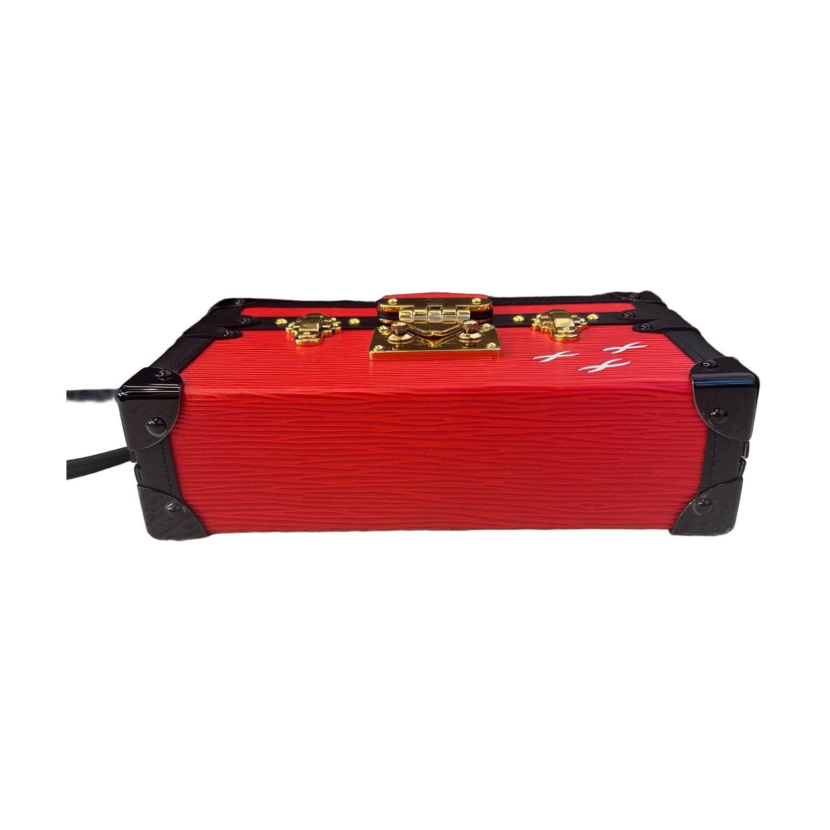 Louis Vuitton Petite Malle Red Epi Leather Hard Box Bag, Shoulder & Crossbody Bag, Chip Version