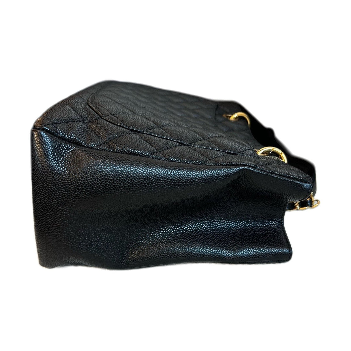 Chanel GST Black Caviar Leather Tote Bag, Gold Hardware