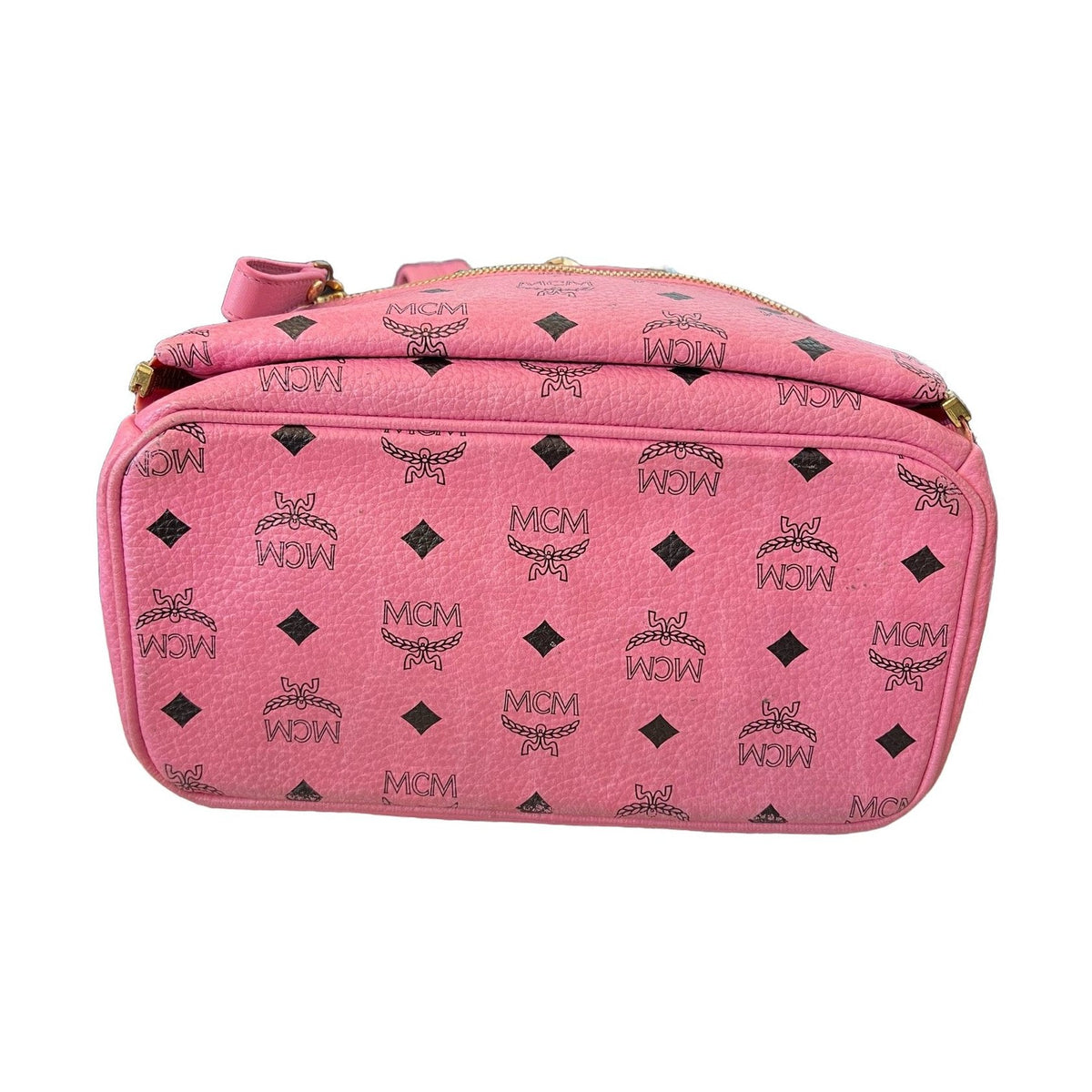 MCM Pink Studded Medium Backpack