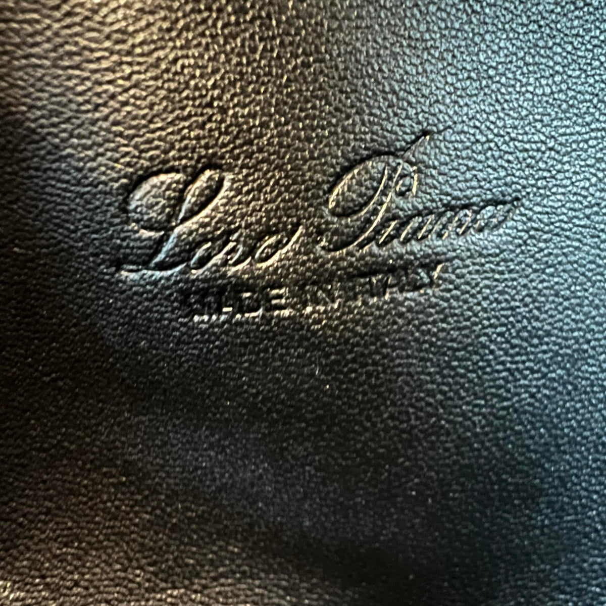 Loro Piana Linen Canvas & Black Leather Bag, Gold Hardware