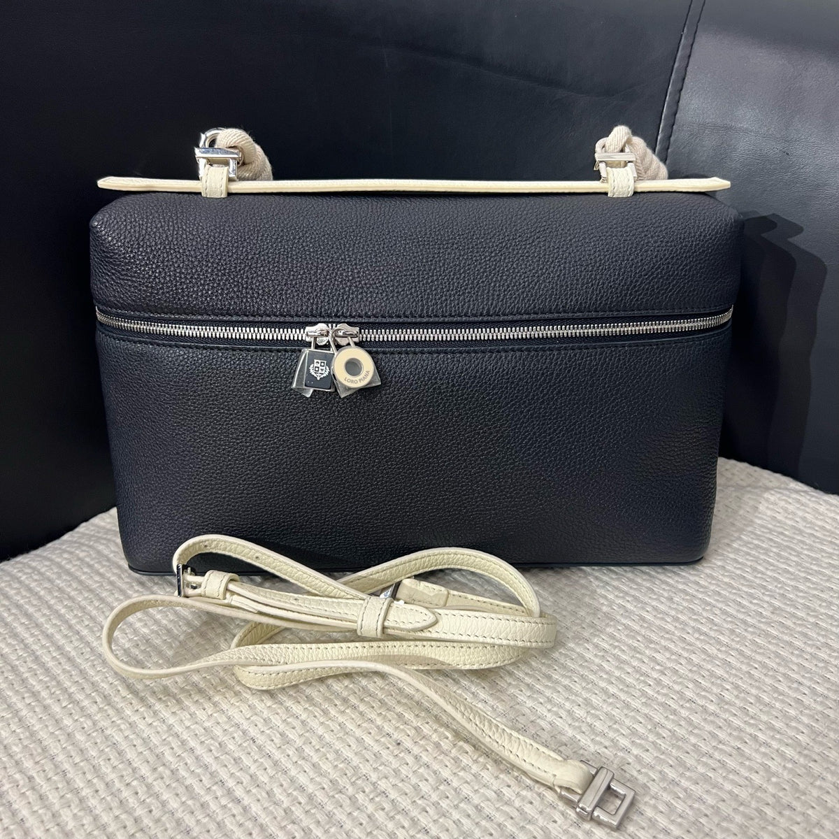 Loro Piana Extra Pocket L27, Sailing Collection, Black & Cream Color Block