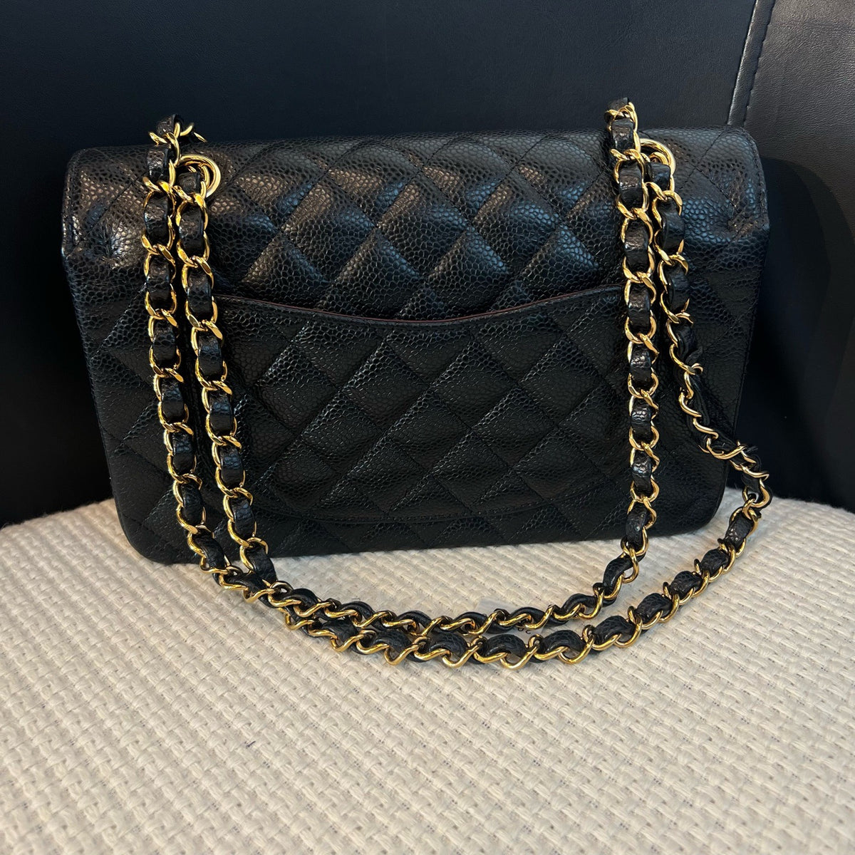 Chanel Black & Gold Small Classic Flap, Shoulder & Crossbody Bag, 2023