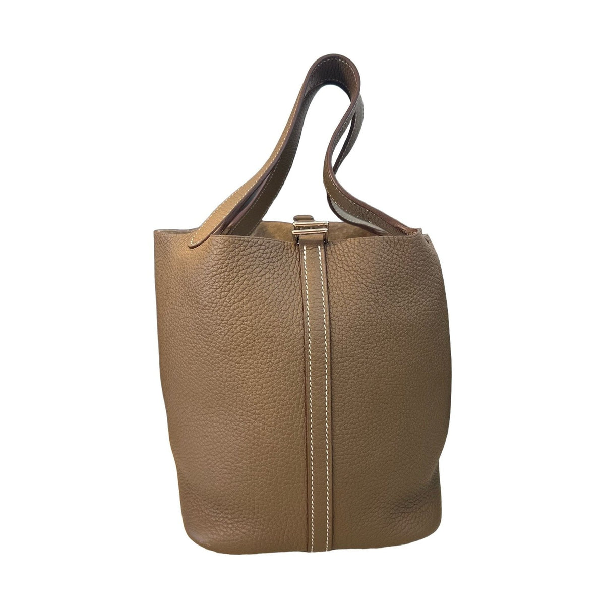 Hermès Picotin 22 Handbag, Elephant Grey, Silver Hardware, Taurillon Clemence Leather, Z Stamp