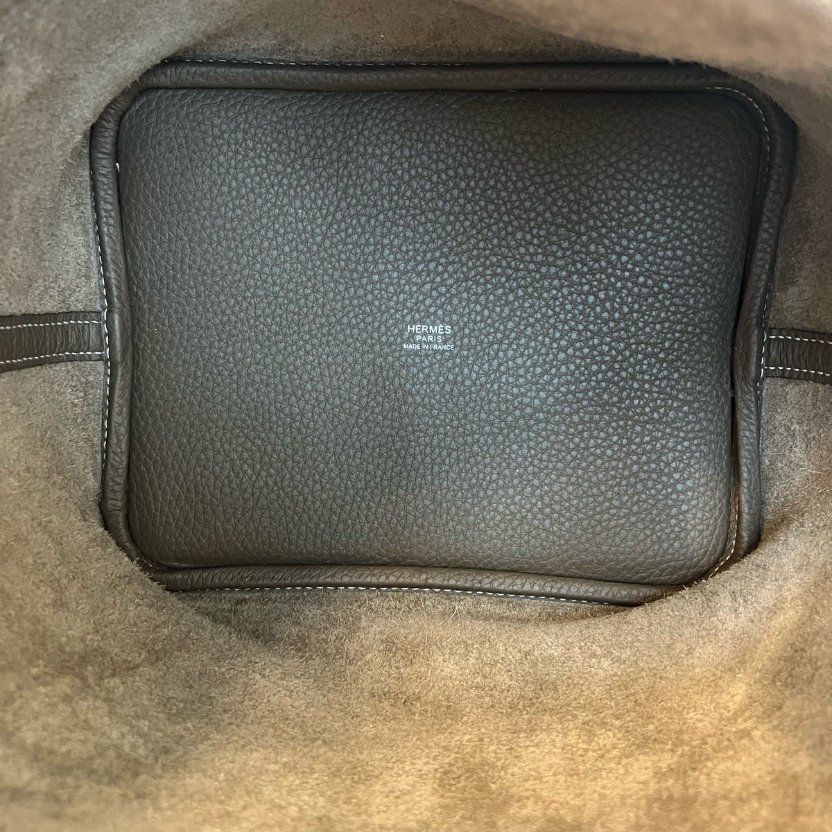 Hermès Picotin 22 Handbag, Elephant Grey, Silver Hardware, Taurillon Clemence Leather, Z Stamp