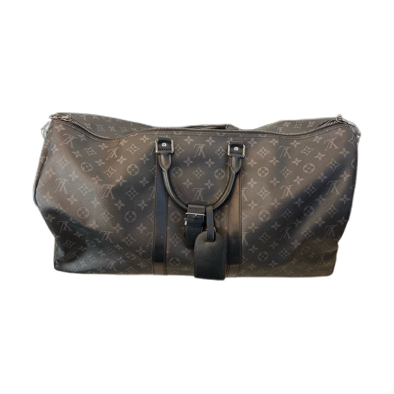 Louis Vuitton Keepall 55 Black Phantom Travel Bag Handbag Shoulder Bag