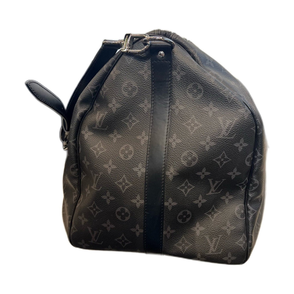 Louis Vuitton Keepall 55 Black Phantom Travel Bag Handbag Shoulder Bag
