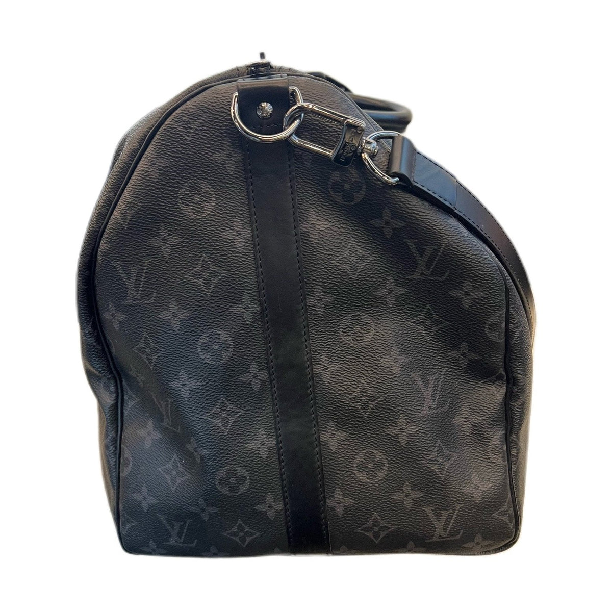 Louis Vuitton Keepall 55 Black Phantom Travel Bag Handbag Shoulder Bag