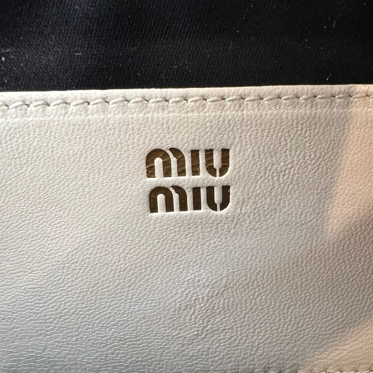 Miu Miu Matelassé White Lambskin Bowling Bag Small, Top Handle & Crossbody