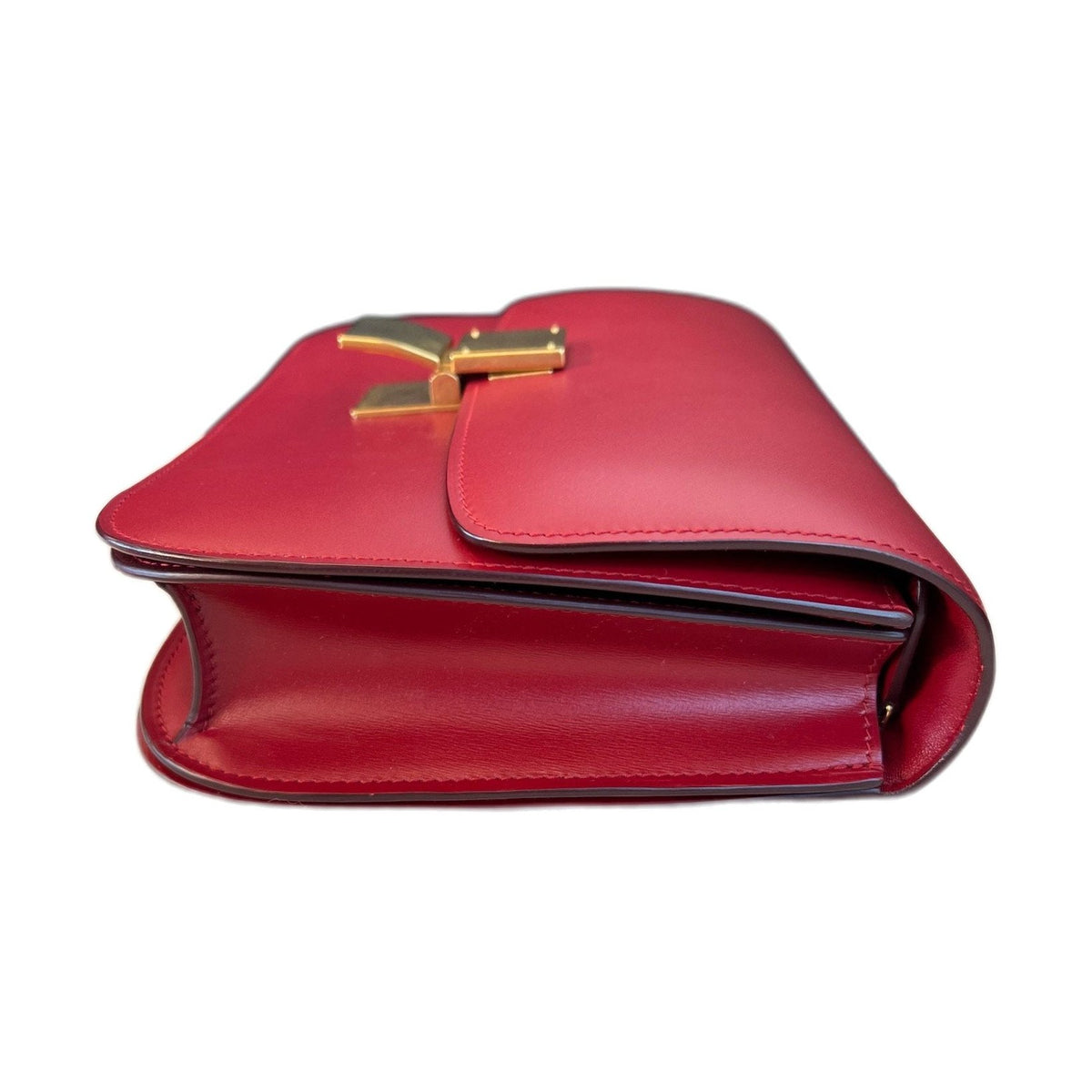 Celine Classic Box, Red Calfskin, Gold Hardware, Shoulder & Crossbody Bag, 2016