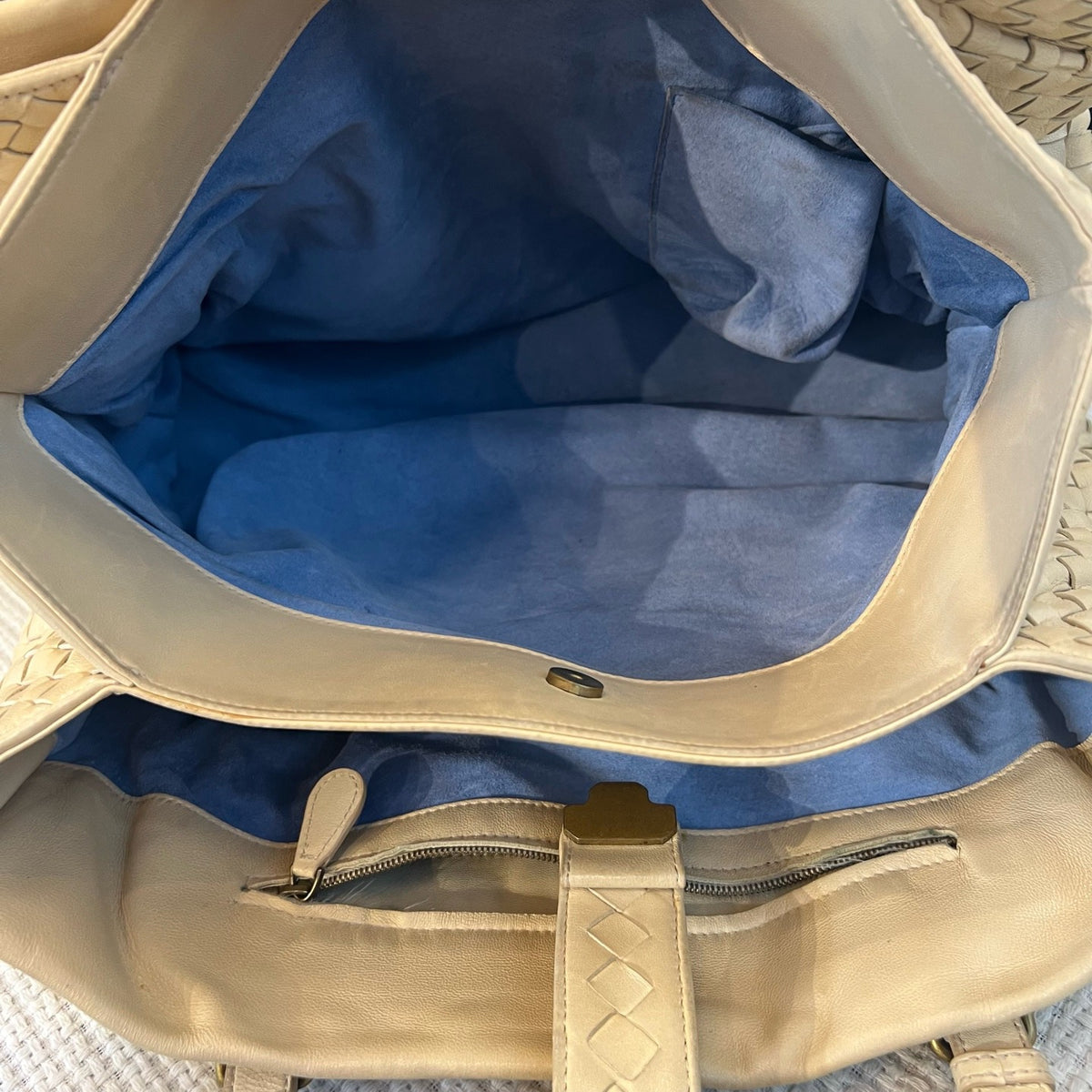Bottega Veneta Classic Intrecciato Roma Large Bag, Yellow