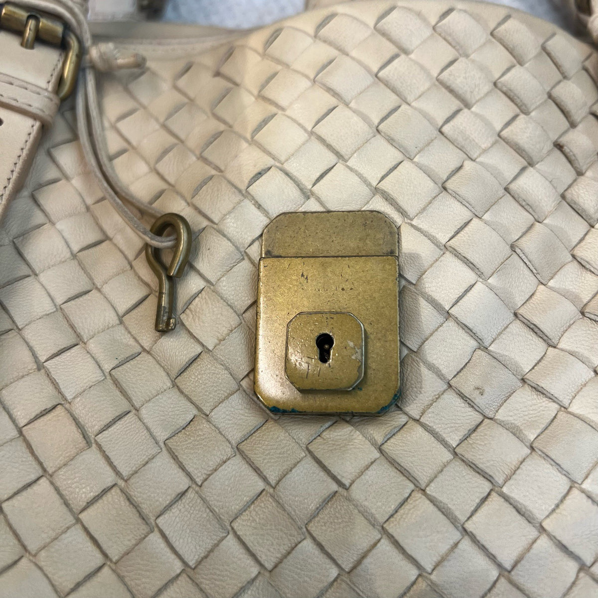 Bottega Veneta Classic Intrecciato Roma Large Bag, Yellow