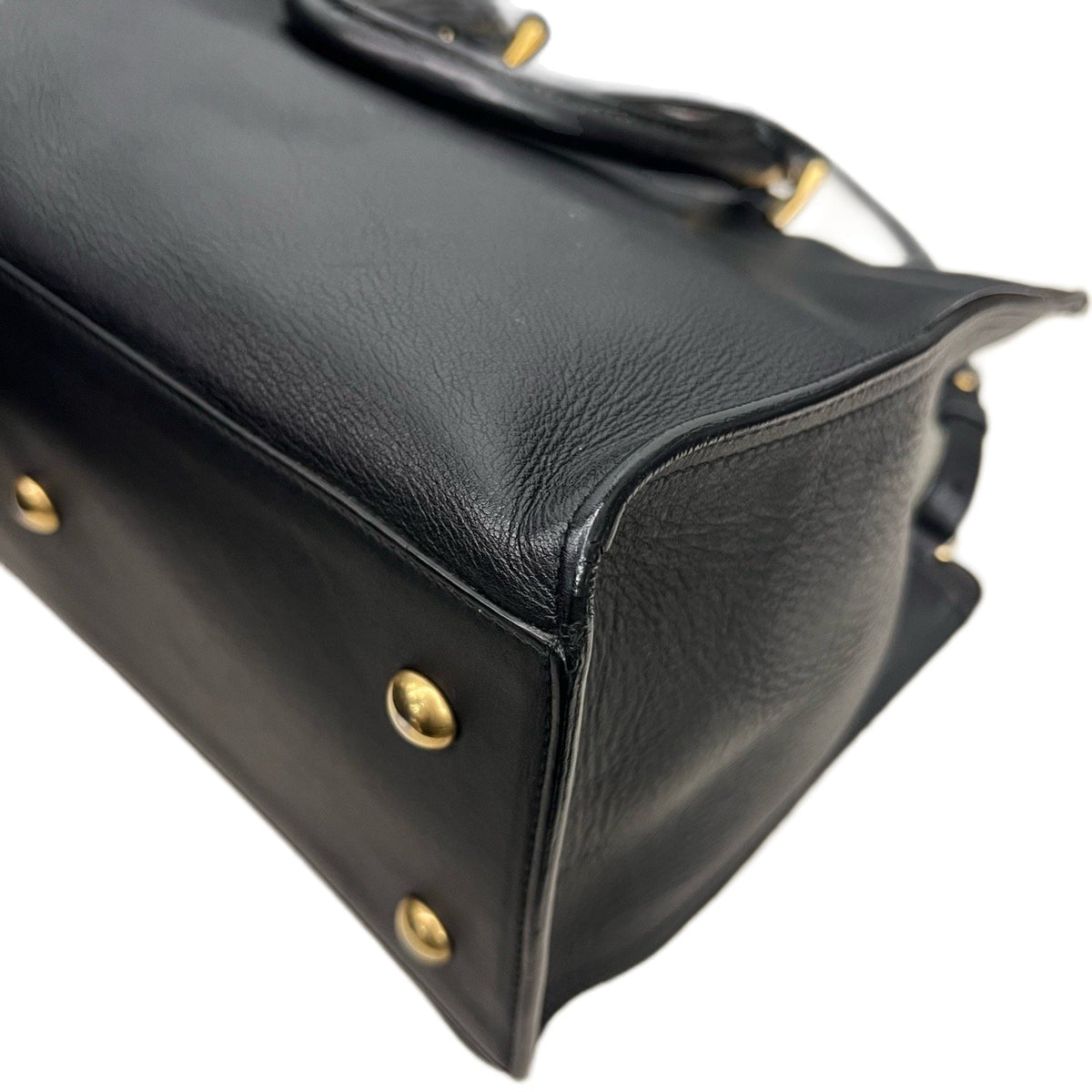 Saint Laurent Cabas, Black Calfskin, Gold Hardware, Shoulder, Crossbody & Handbag