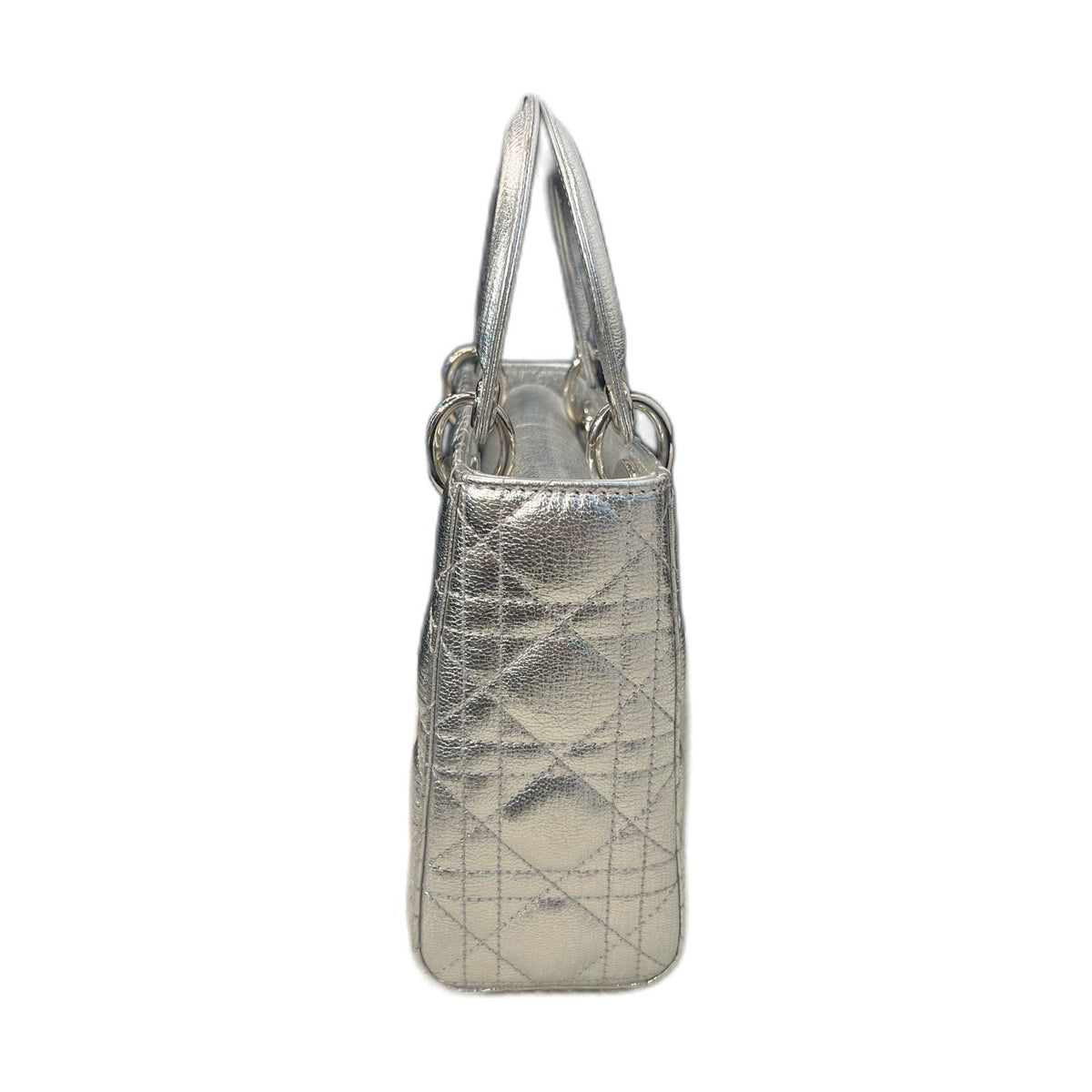 Dior Lady Dior 4-Cannage, Silver with Badge Strap, 2017