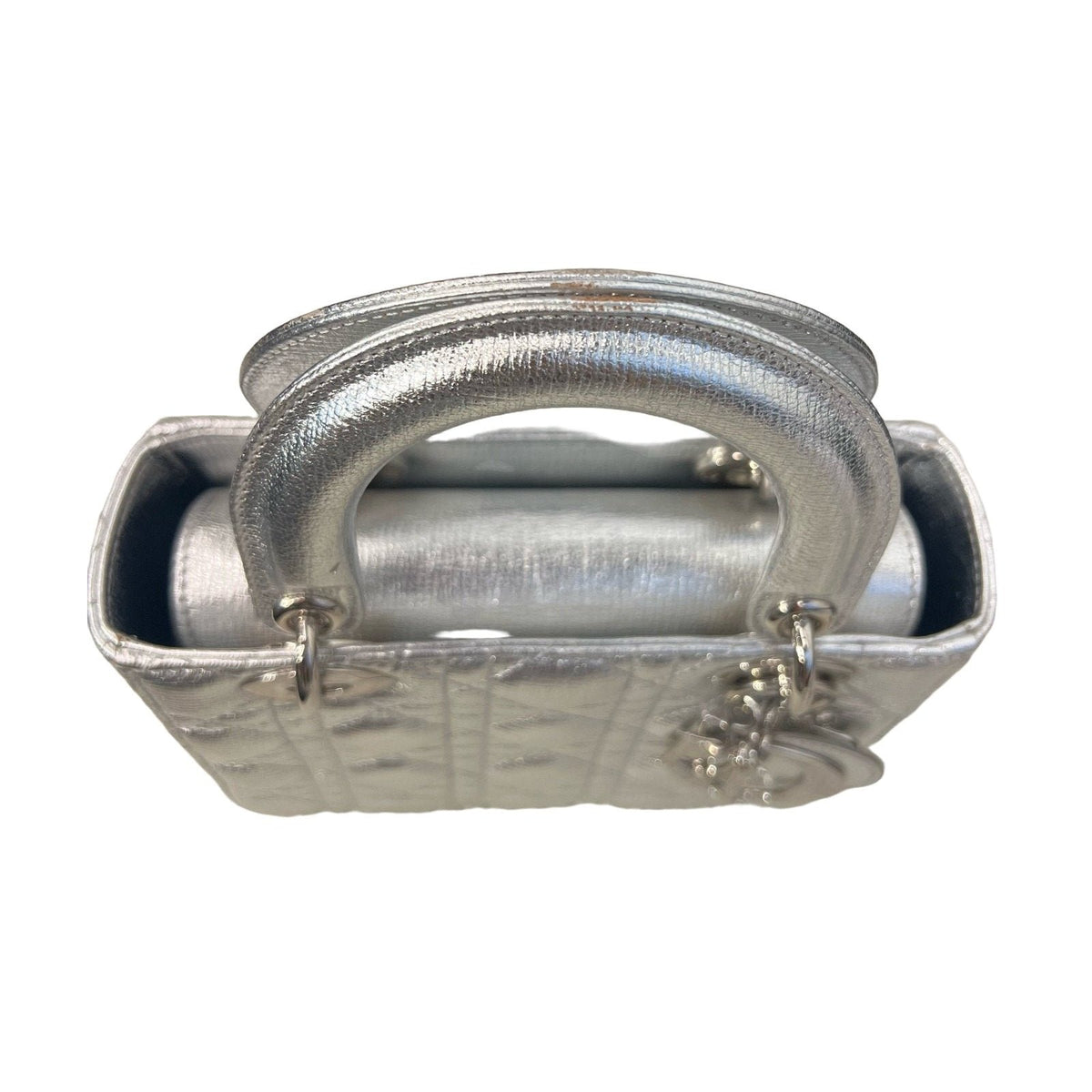 Dior Lady Dior 4-Cannage, Silver with Badge Strap, 2017
