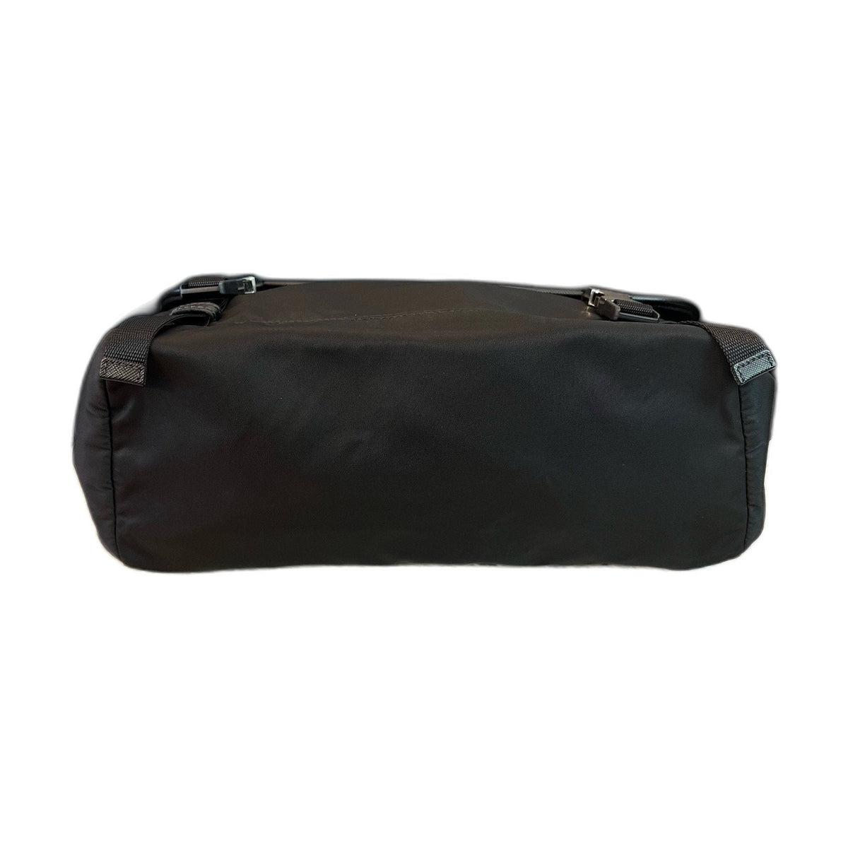 Prada Black & Silver Nylon Messenger Bag