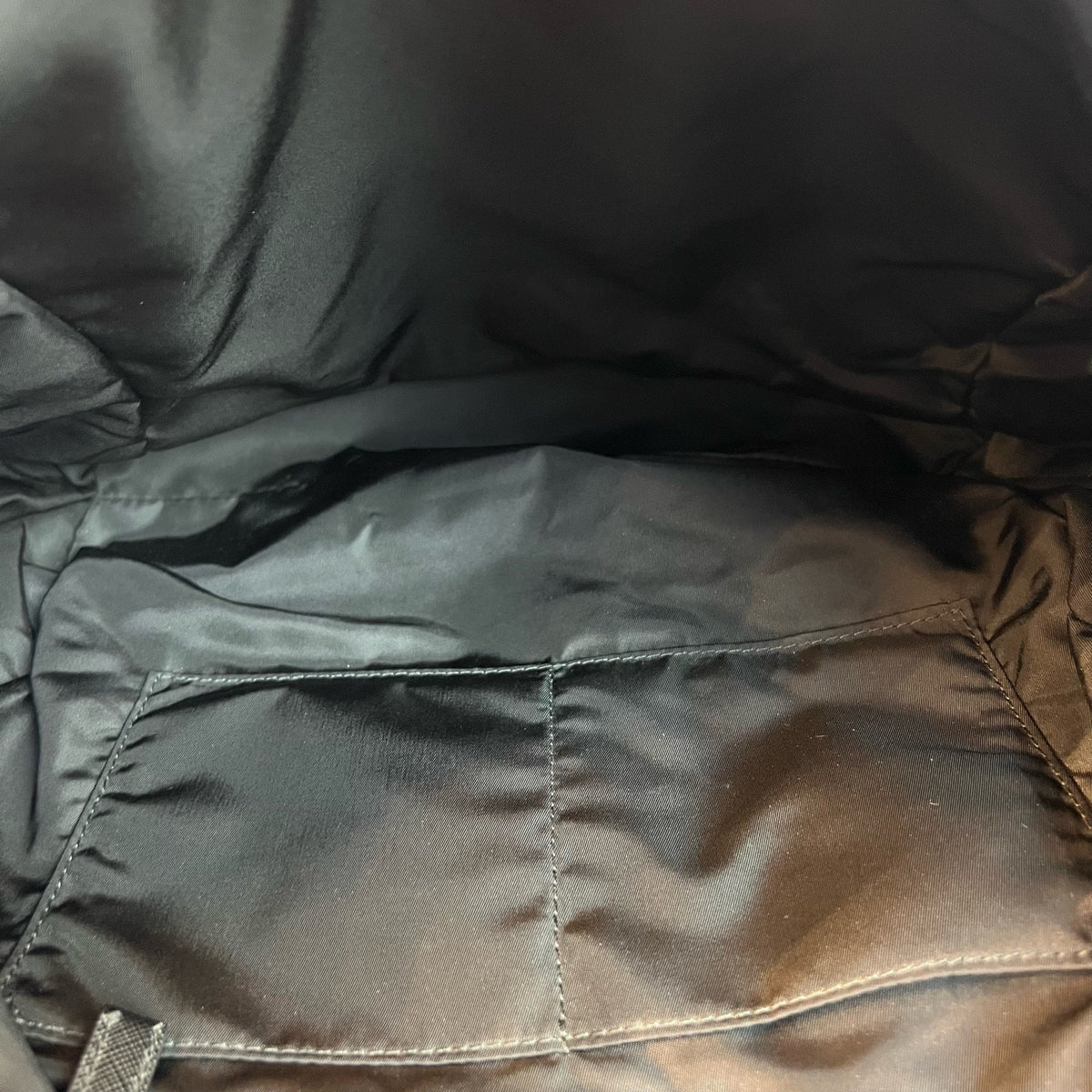 Prada Black & Silver Nylon Messenger Bag