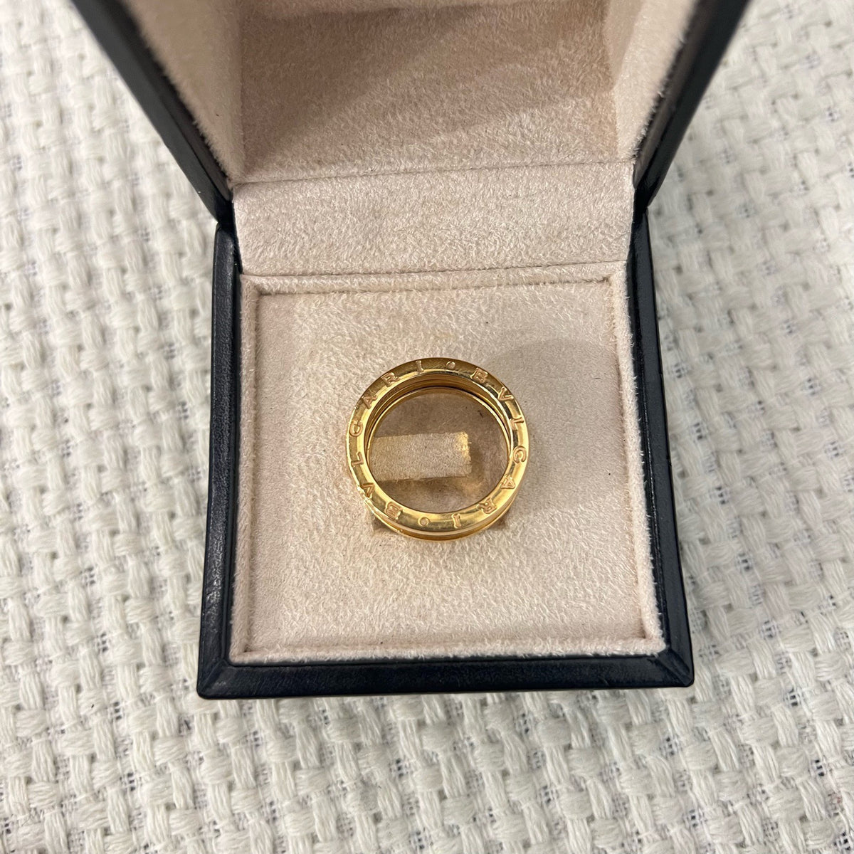 Bvlgari B.Zero1 Three Band Ring, Rose Gold, Size 56