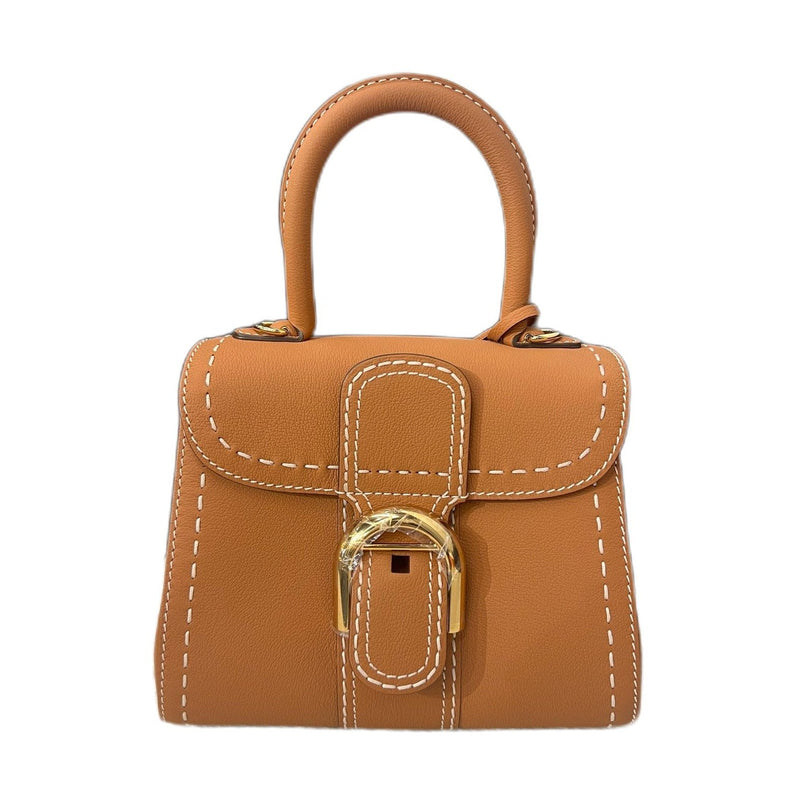 Delvaux Brillant Mini Handbag & Crossbody Bag, Caramel, Brand New Full Set, 2020