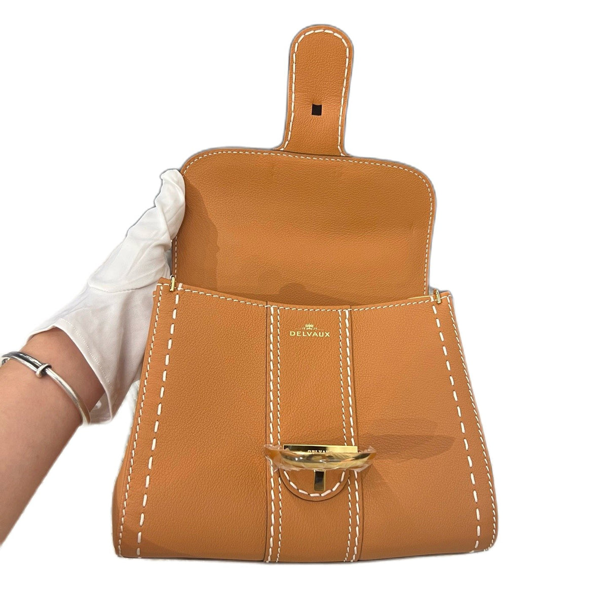 Delvaux Brillant Mini Handbag & Crossbody Bag, Caramel, Brand New Full Set, 2020