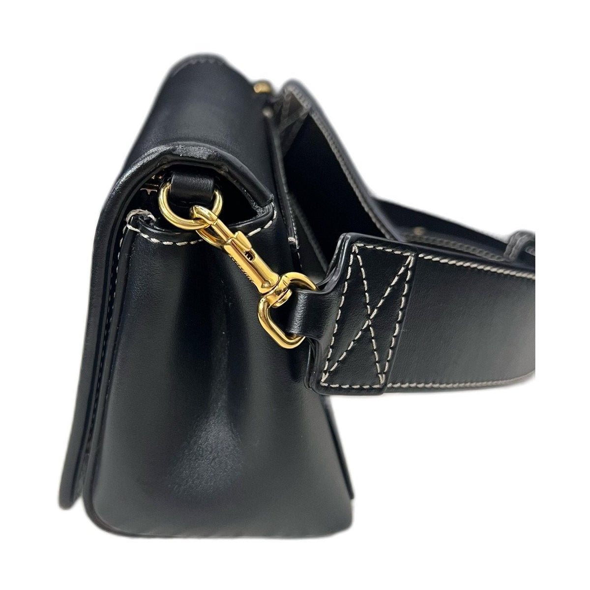 Burberry Black Calfskin Box Bag, Thick Strap Version
