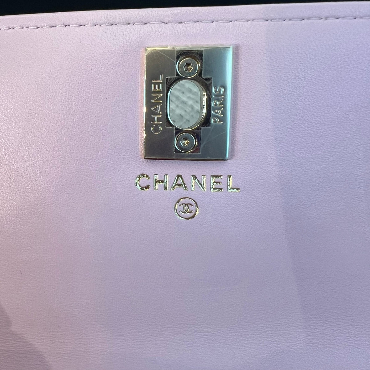 Chanel 24S Pearl Handle Flap WOC, Sakura Pink Lambskin, Crossbody Bag