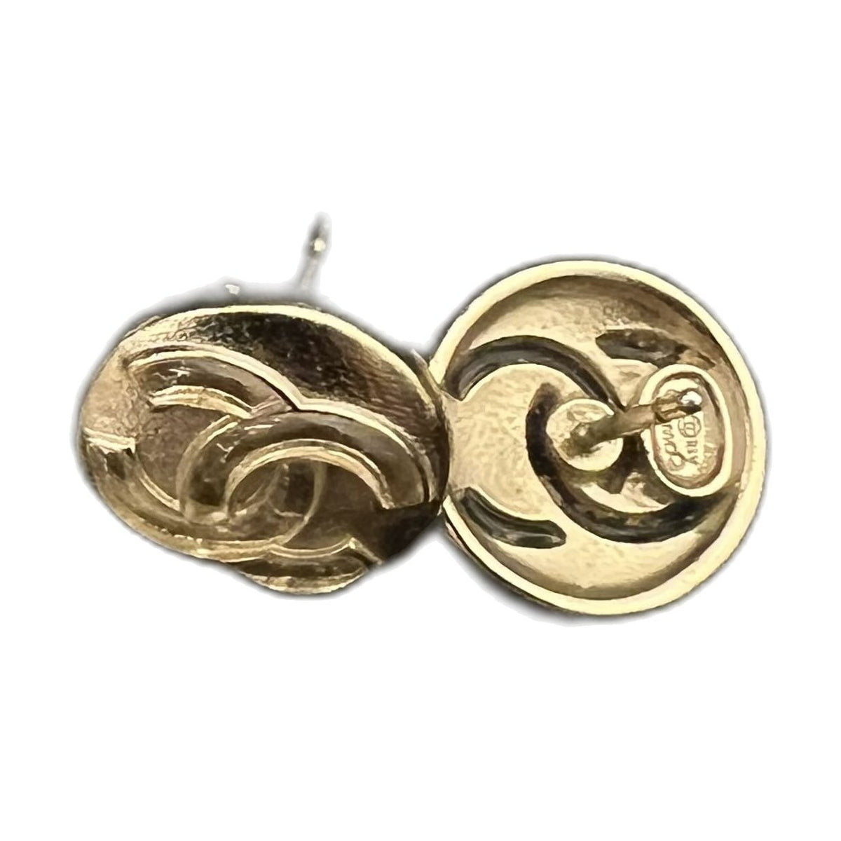 Chanel Classic Double C Clip-On Earrings