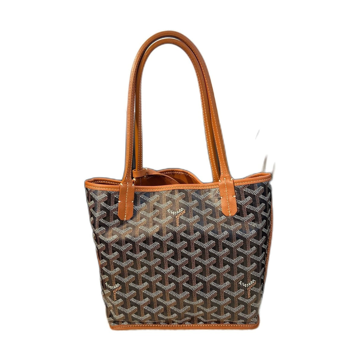 Goyard Anjou Mini Tote Bag, Brown Reversible, 2018