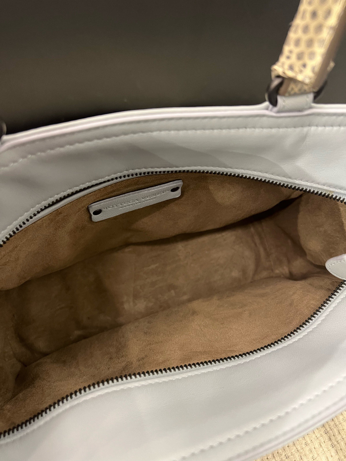 Bottega Veneta Grey Intrecciato Handbag, Shoulder & Crossbody Bag