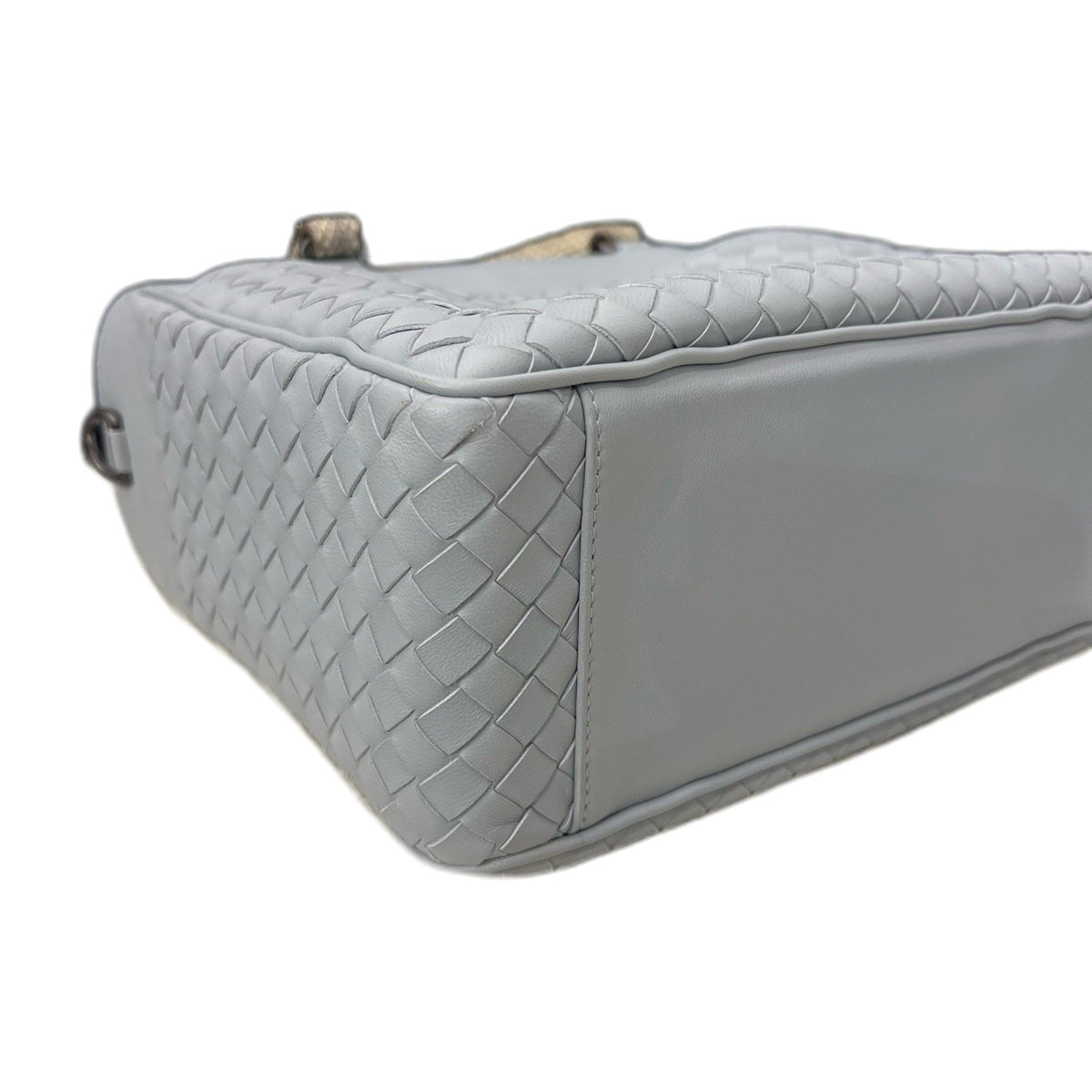 Bottega Veneta Grey Intrecciato Handbag, Shoulder & Crossbody Bag