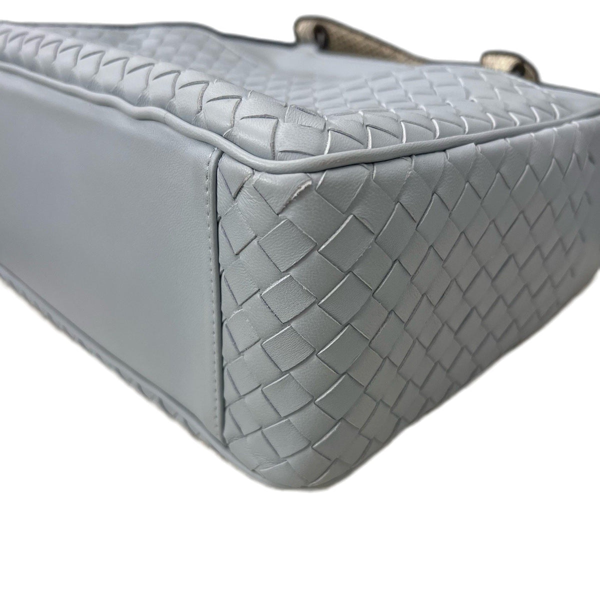 Bottega Veneta Grey Intrecciato Handbag, Shoulder & Crossbody Bag