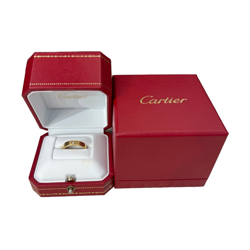 Cartier LOVE Ring, Yellow Gold Single Diamond, EU Size 53