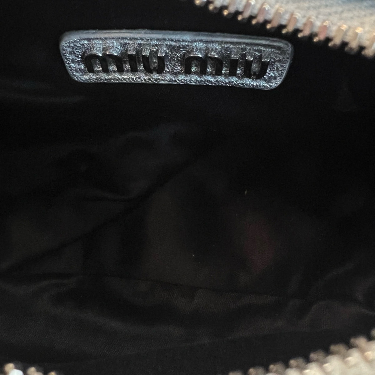 Miu Miu Wander Hobo, Silver Lambskin Ruched Bag
