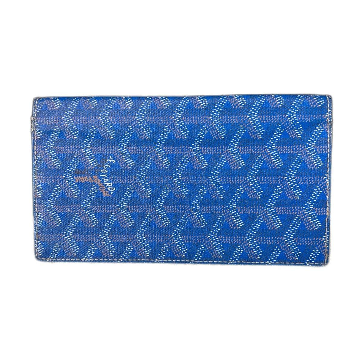 Goyard Blue Monogram Wallet Card Holder Passport Cover, 2018