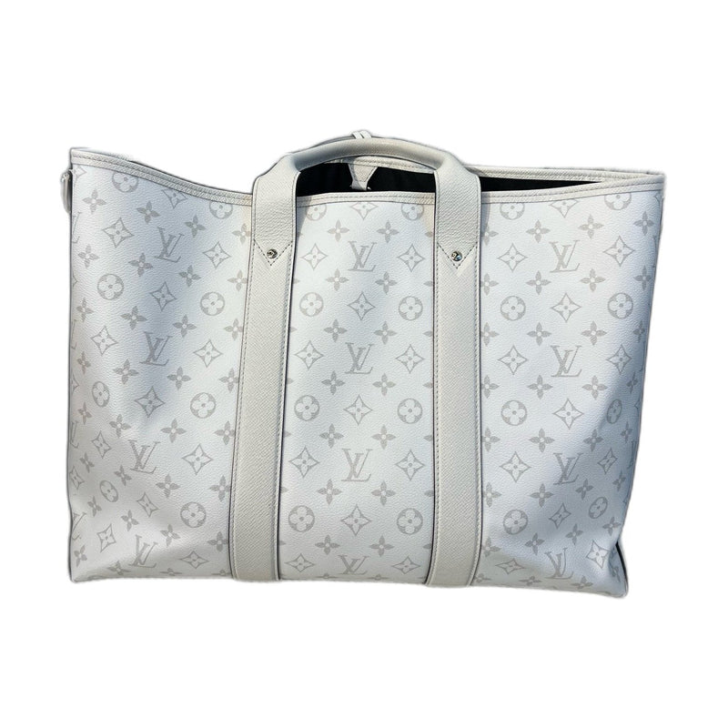 Louis Vuitton White Monogram Weekend Tote Briefcase, Chip Version